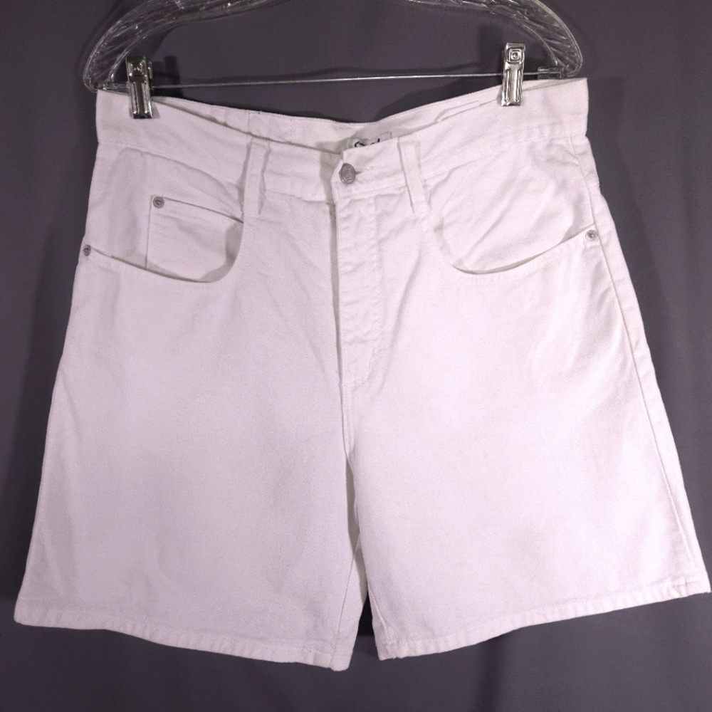 Vintage‎ Steel Jeans White Mom Shorts Size 9